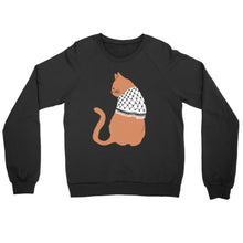 Load image into Gallery viewer, Palestinian Catfiyyeh Crewneck Sweatshirt (Orange Cat)