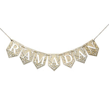 Load image into Gallery viewer, Wooden Tatreez Ramadan Bunting Banner