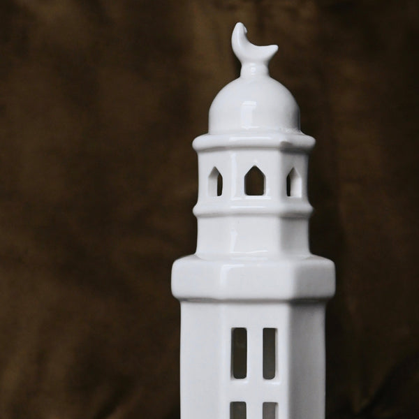 White Bethlehem Minaret Sculpture Decor &mdash; alternate view
