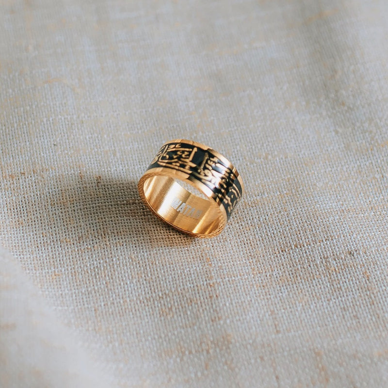 Mahmoud Darwish "On This Land" Ring (Gold)
