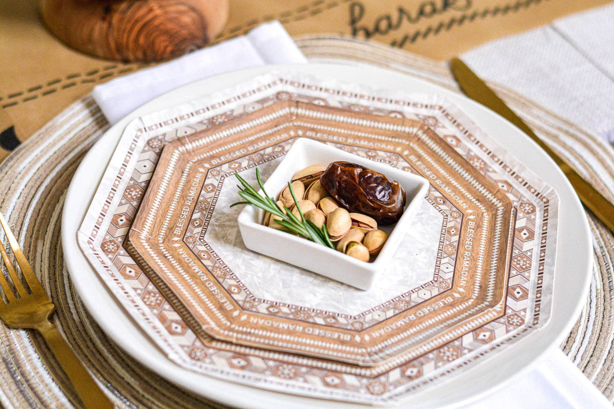 Damasq Disposable Ramadan Dessert Plates-8pc