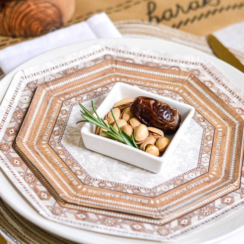 Damasq Disposable Ramadan Dessert Plates-8pc