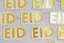 Load image into Gallery viewer, Gold Eid Letter Dessert Paper Plates (Set of 12)