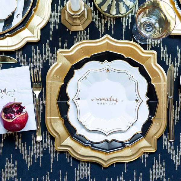 8 Ramadan White Dessert Plates &mdash; alternate view