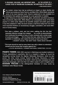 Black Skin, White Masks Paperback by Frantz Fanon (Author), Richard Philcox (Translator)