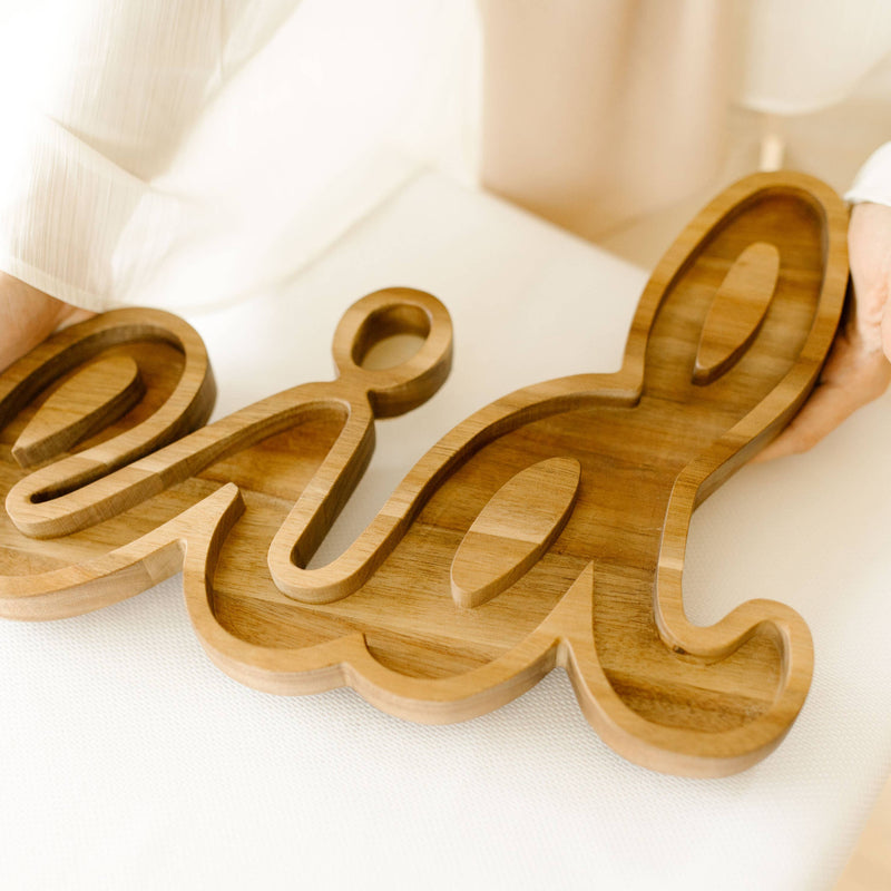 'EID' Wooden Serving Tray