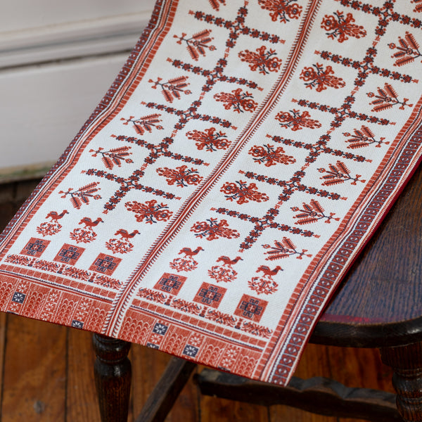 Classic Ramallah Tatreez Table Runner &mdash; alternate view