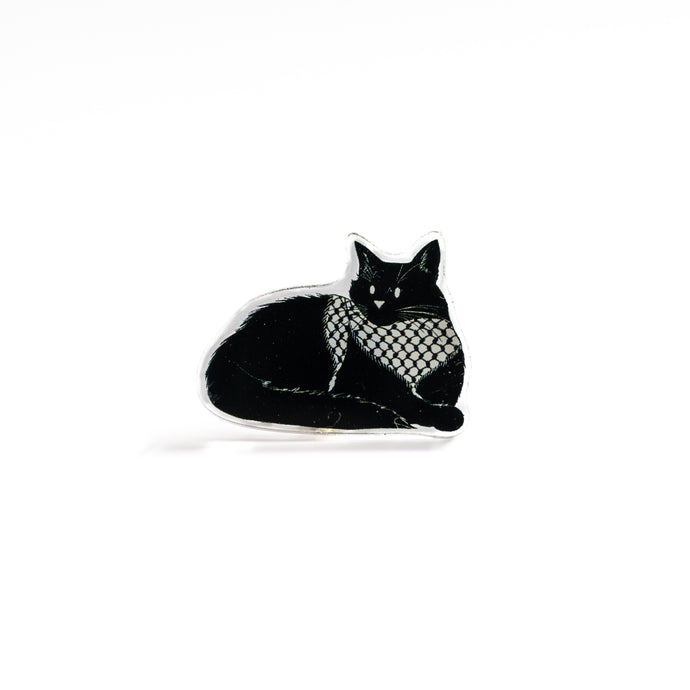 Black Catfiyyeh Pin (Acrylic)