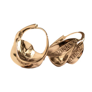 Fulani Tatreez Hoop Earrings (Gold)