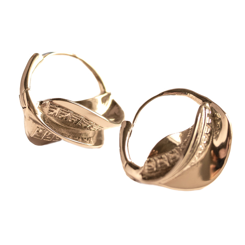 Fulani Tatreez Hoop Earrings (Gold)