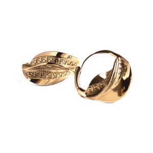 Fulani Tatreez Hoop Earrings (Gold)