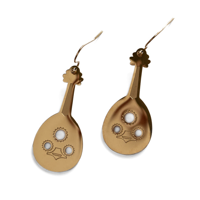 Palestinian Oud Earrings (Gold)