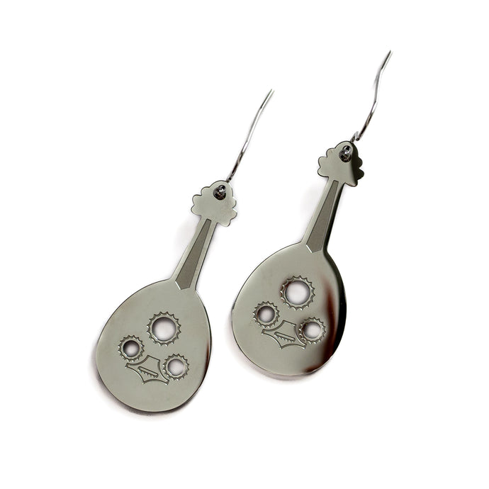 Palestinian Oud Earrings (Silver)