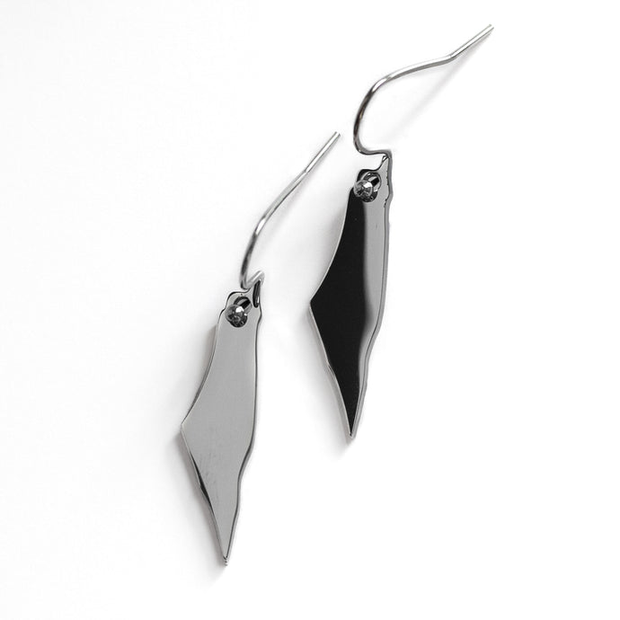Palestine Map Earrings (Silver)