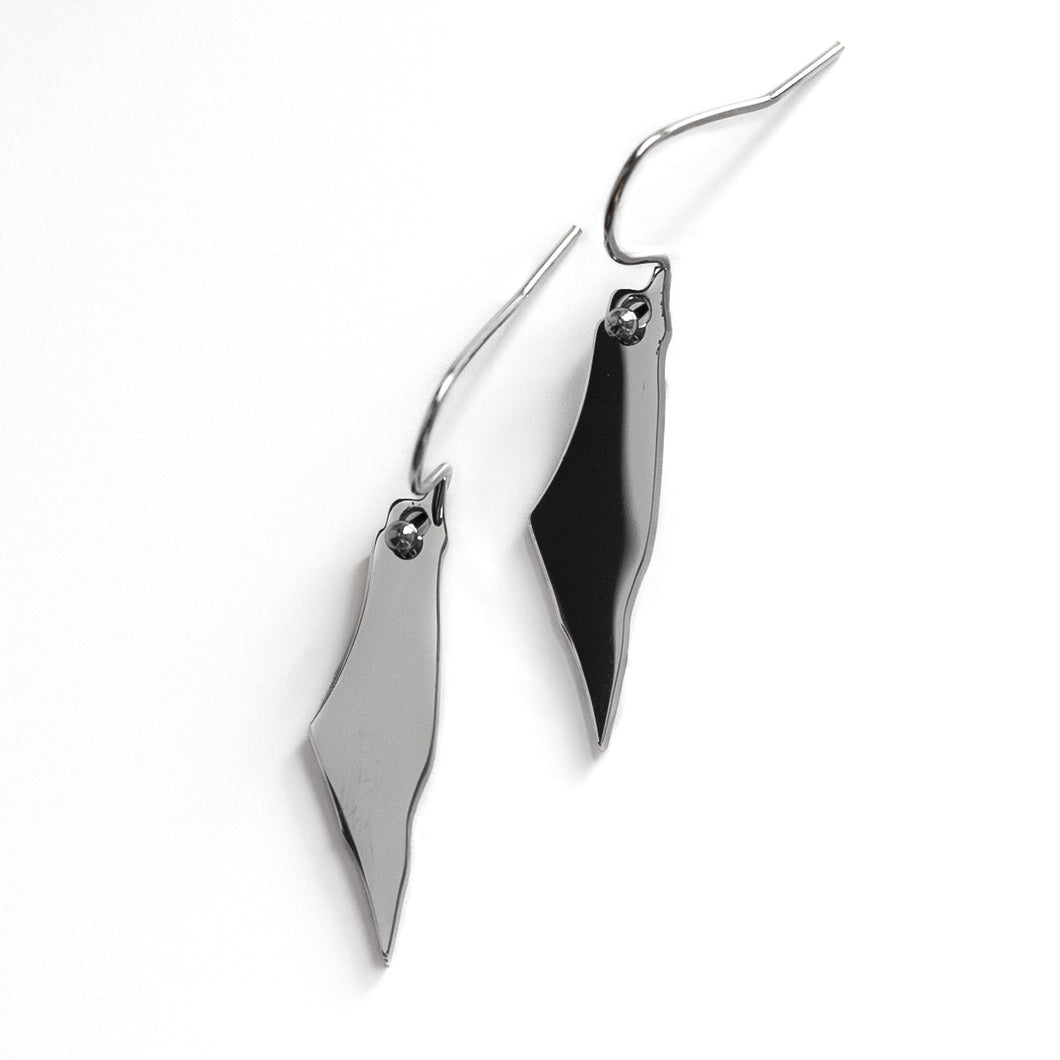 Palestine Map Earrings (Silver)