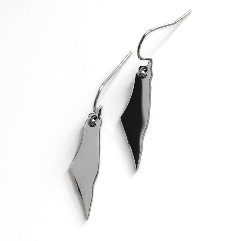 Palestine Map Earrings (Silver)