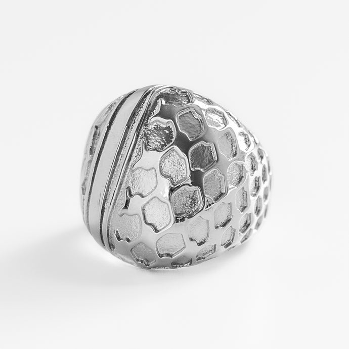Watan Kuffiyeh Dome Ring (Silver)