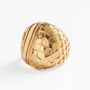Watan Kuffiyeh Dome Ring (Gold)