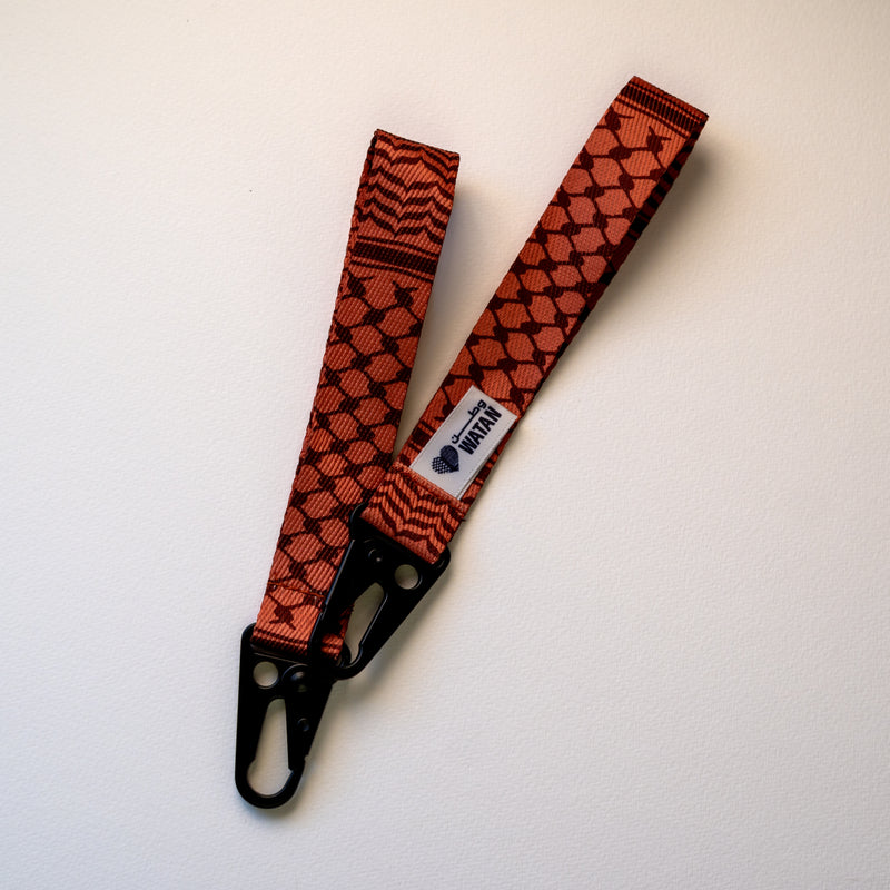 Classic Kuffiyeh Wristlet Key Lanyard (Camel Brown)