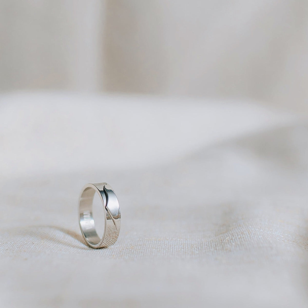 Minimal Palestinian Map Ring Band (Silver)