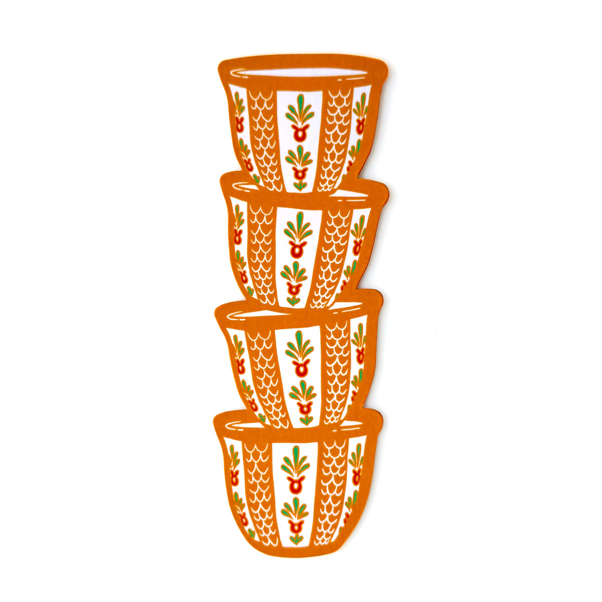 Stacked Arabic Coffee Cup Bookmark