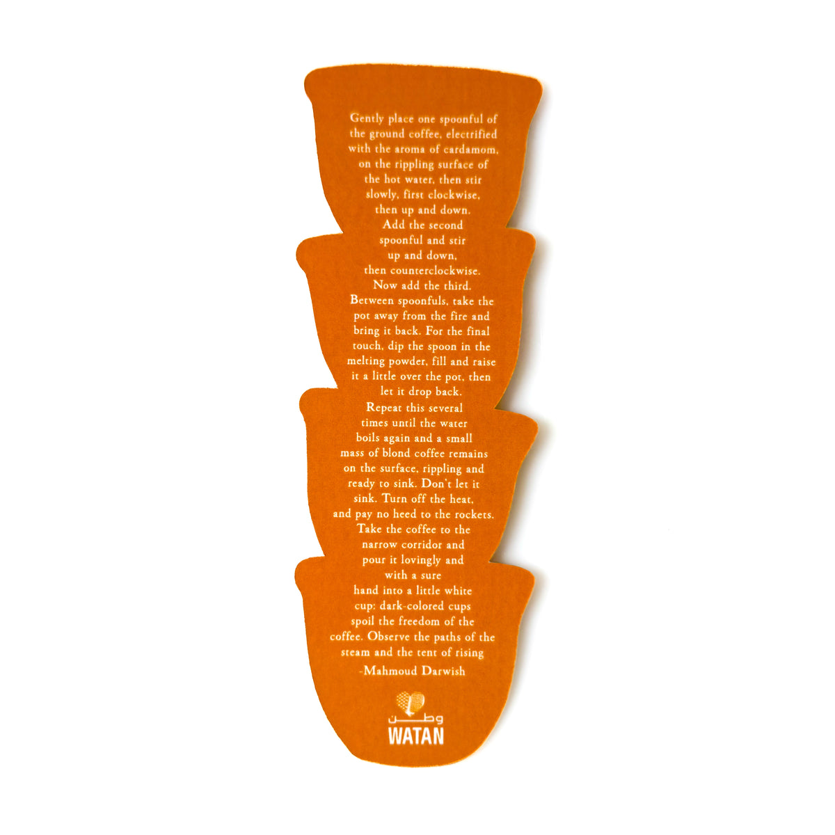 Stacked Arabic Coffee Cup Bookmark