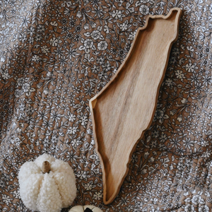 Large Palestine Map Dish (Wood)