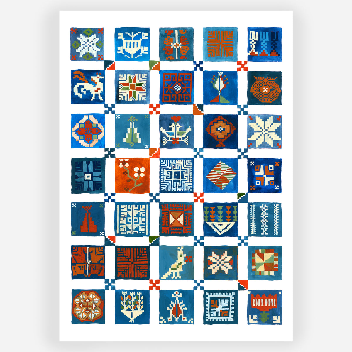The Tatreez Quilt Print