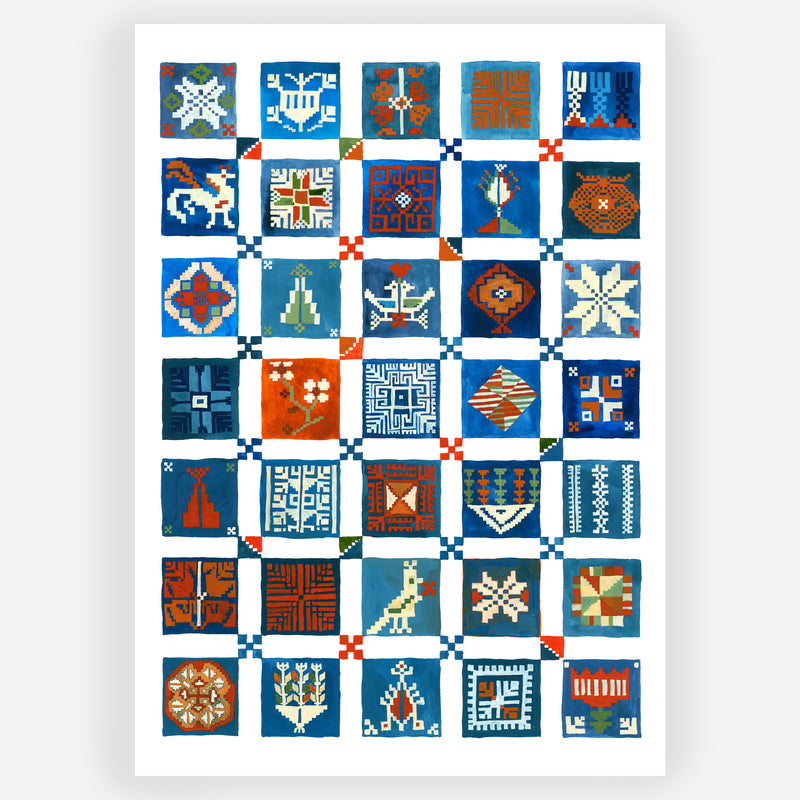 The Tatreez Quilt Print