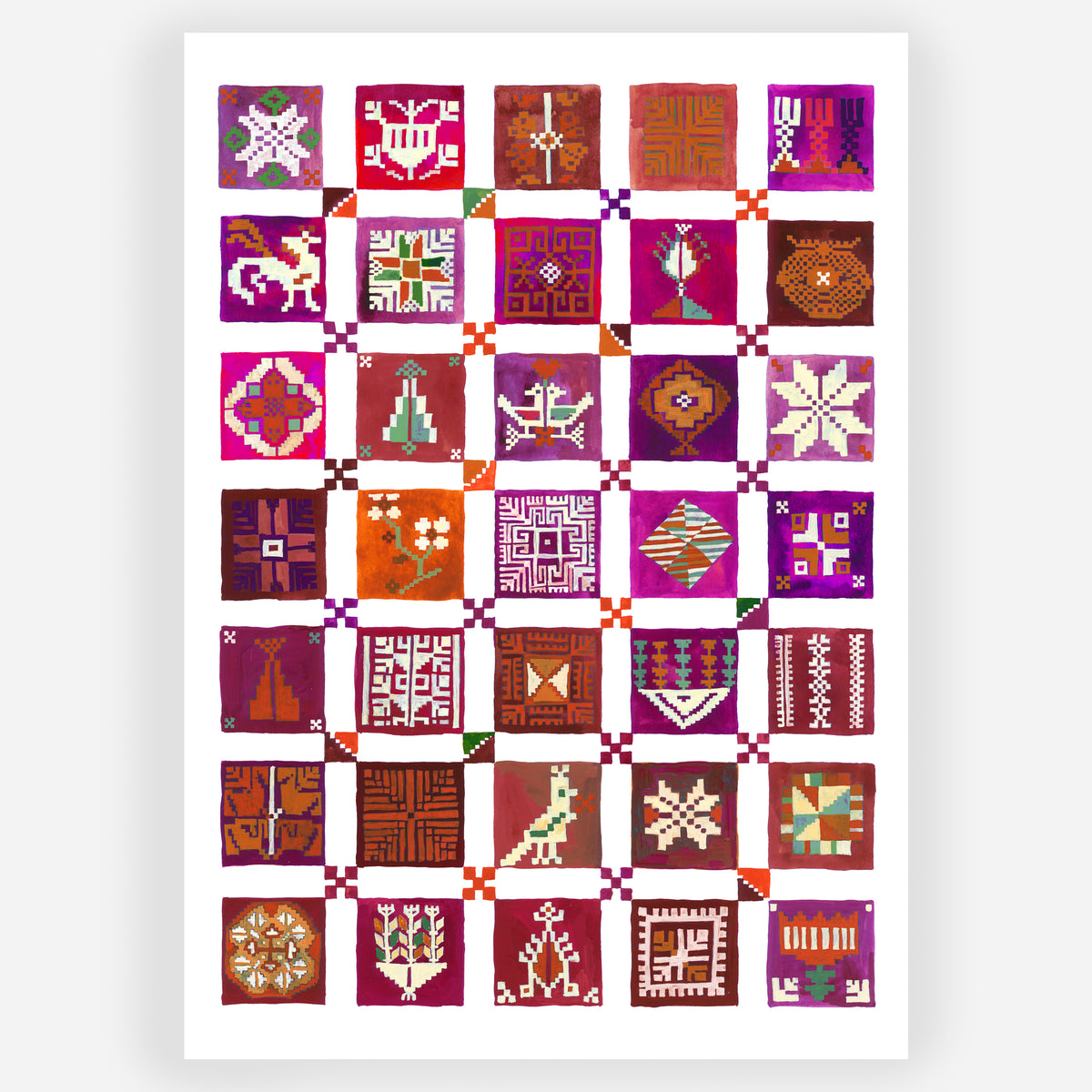 The Tatreez Quilt Print