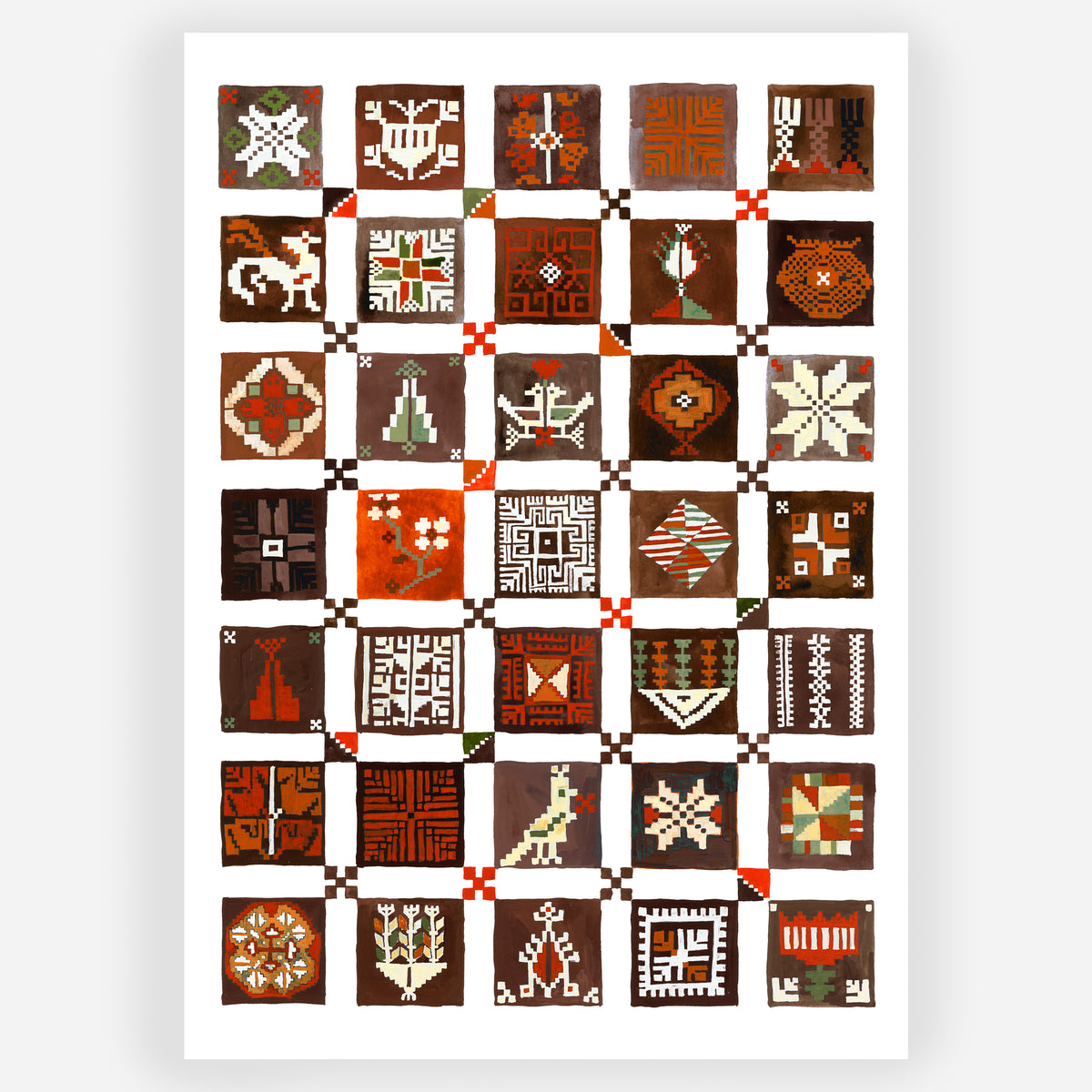 The Tatreez Quilt Print