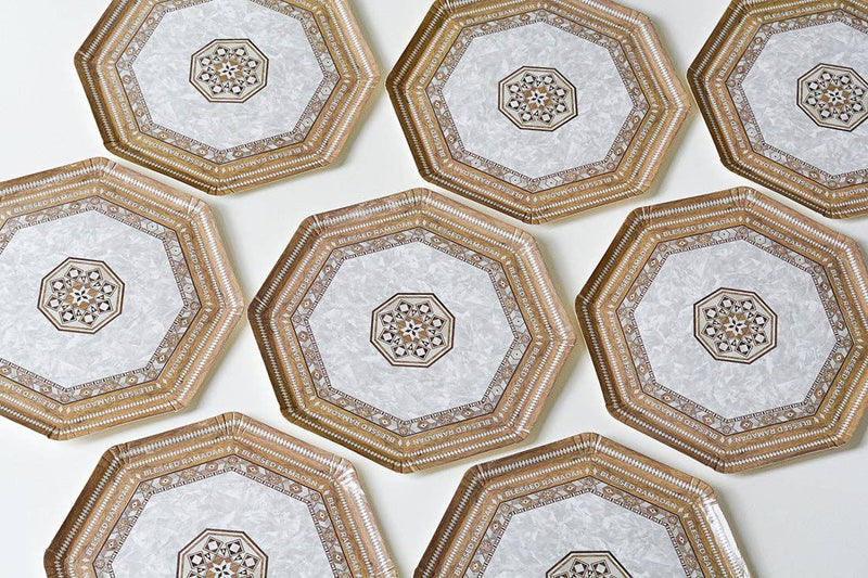 Damasq Disposable Ramadan Dessert Plates-8pc