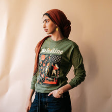 Load image into Gallery viewer, Palestine Tatreez Patchwork Long Sleeve Shirt