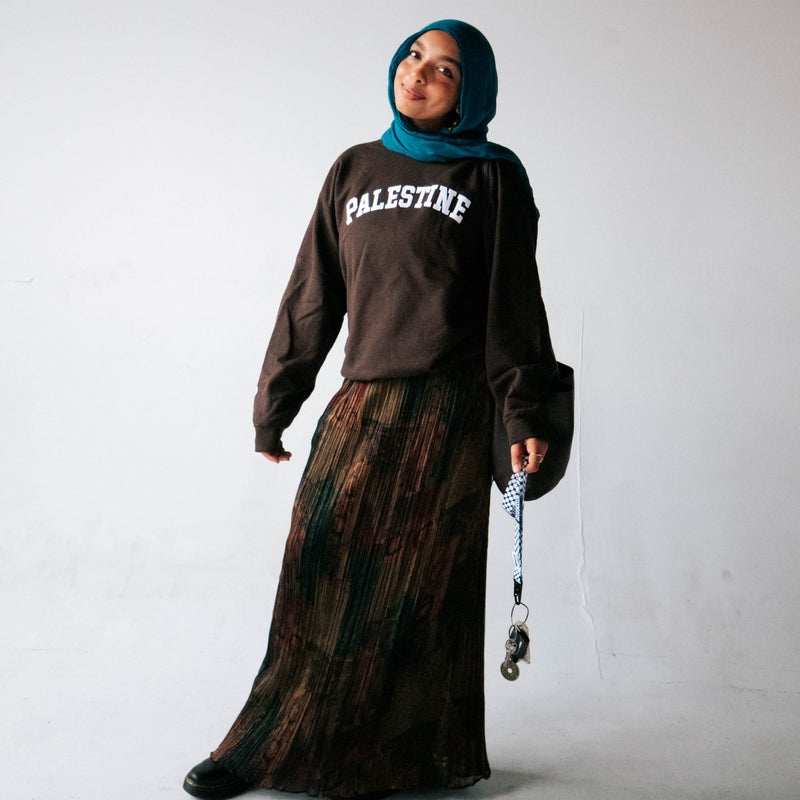 "Palestine" Crewneck (Chocolate Brown)