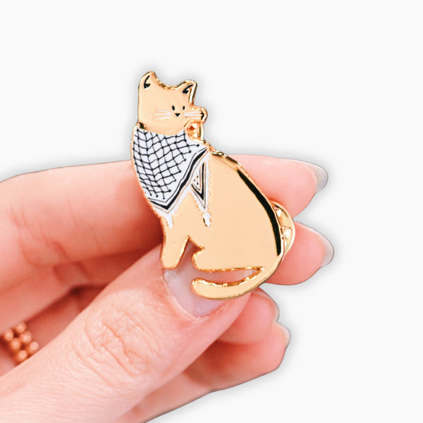 Golden Catfiyyeh Enamel Pin