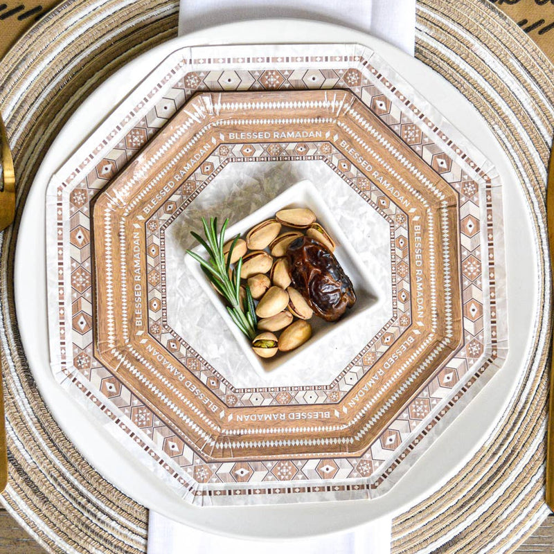 Damasq Disposable Ramadan Dessert Plates-8pc
