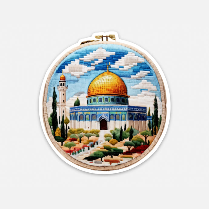 Dome of the Rock Embroidery Hoop Sticker