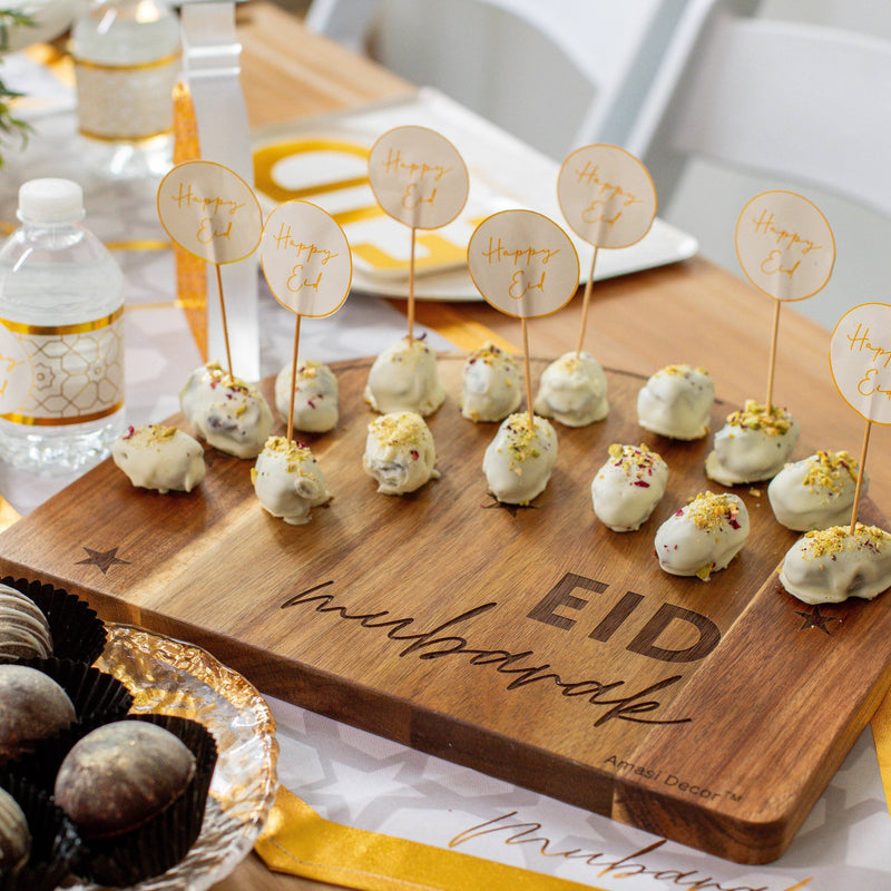Ramadan & Eid Double Sided Wooden Arch Platter