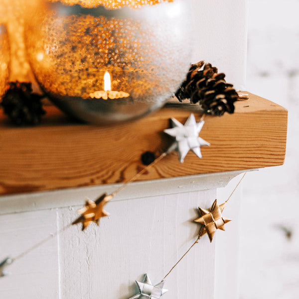 Sparkle Palm Star Garland &mdash; alternate view