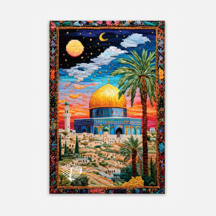 Nighttime Embroidered Dome of the Rock Sticker