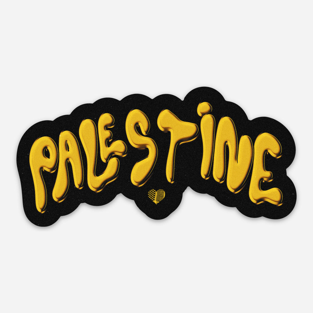 Palestine Bubble Sticker (Gold)