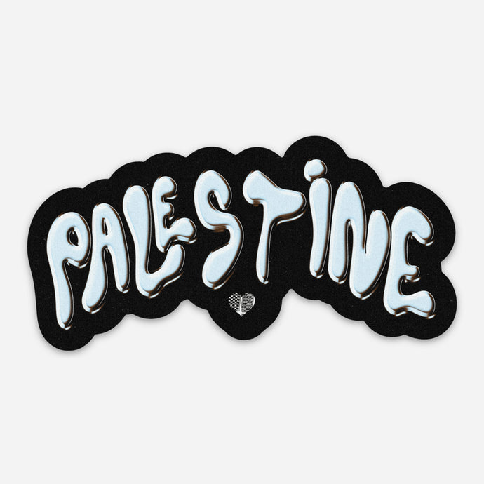 Palestine Bubble Sticker (Silver)