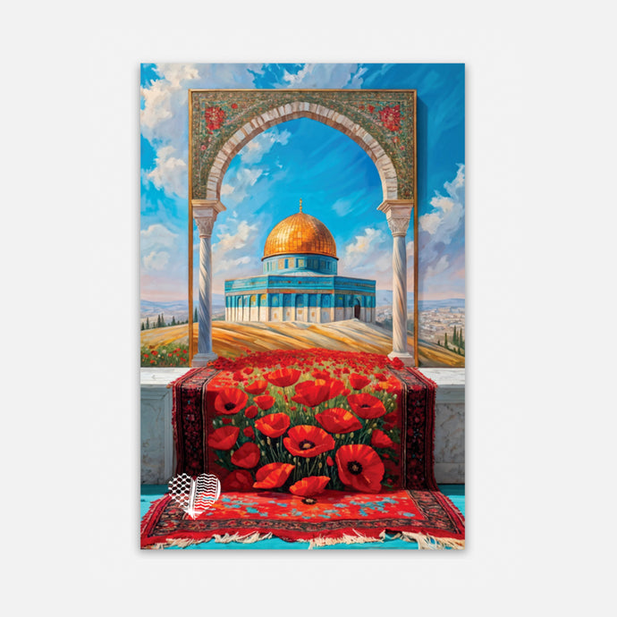 Poppy Carpet: Dome of the Rock Sticker