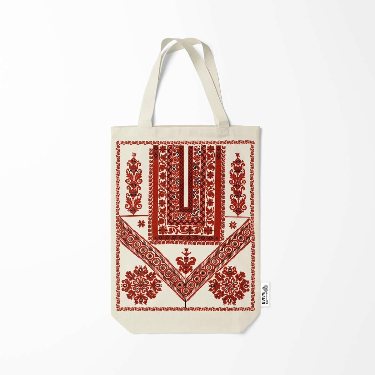 Classic Ramallah Qabbeh Tatreez Tote Bag
