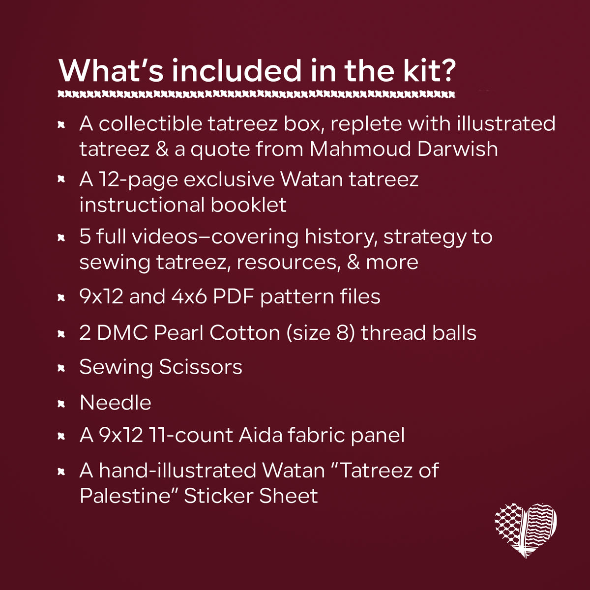Intro to Tatreez: The Tatreez Sampler Kit