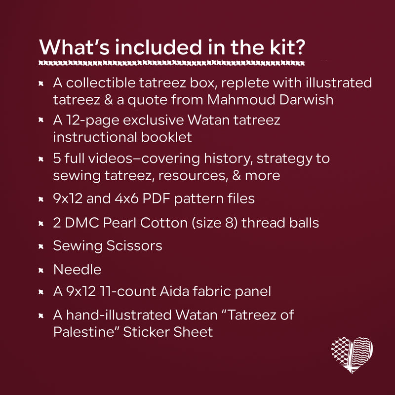 Intro to Tatreez: The Tatreez Sampler Kit