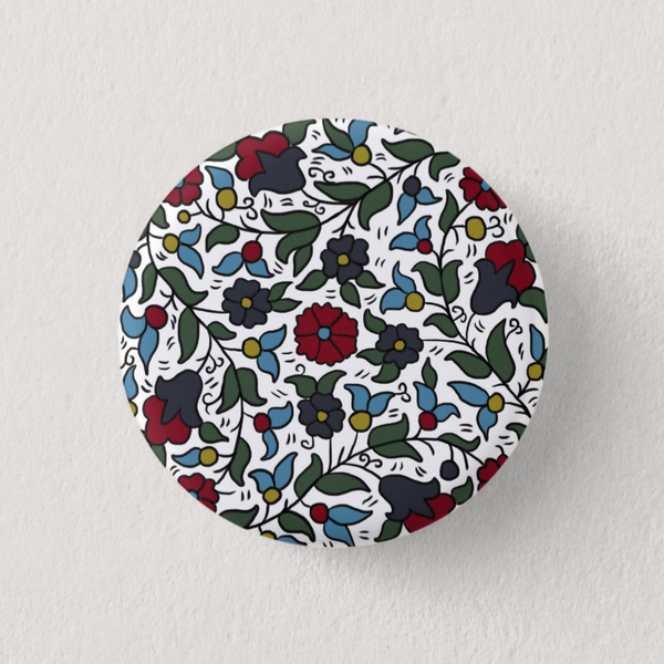 Khalili "Poppy & Pomegranate" Button Pin