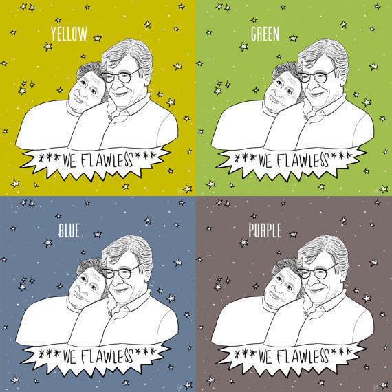 Edward Said & Mahmoud Darwish "We Flawless" Print &mdash; alternate view