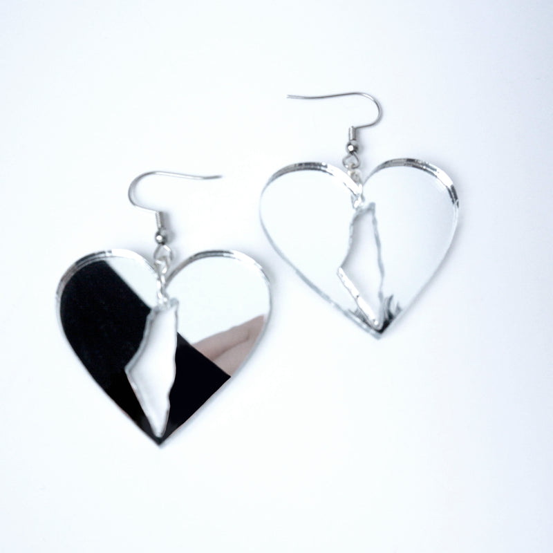 Palestine Love Earrings (Silver)