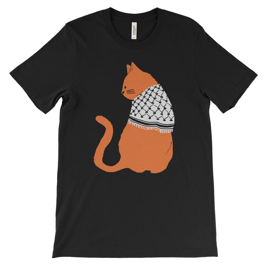 Palestinian Catfiyyeh T-Shirt (Orange Cat)